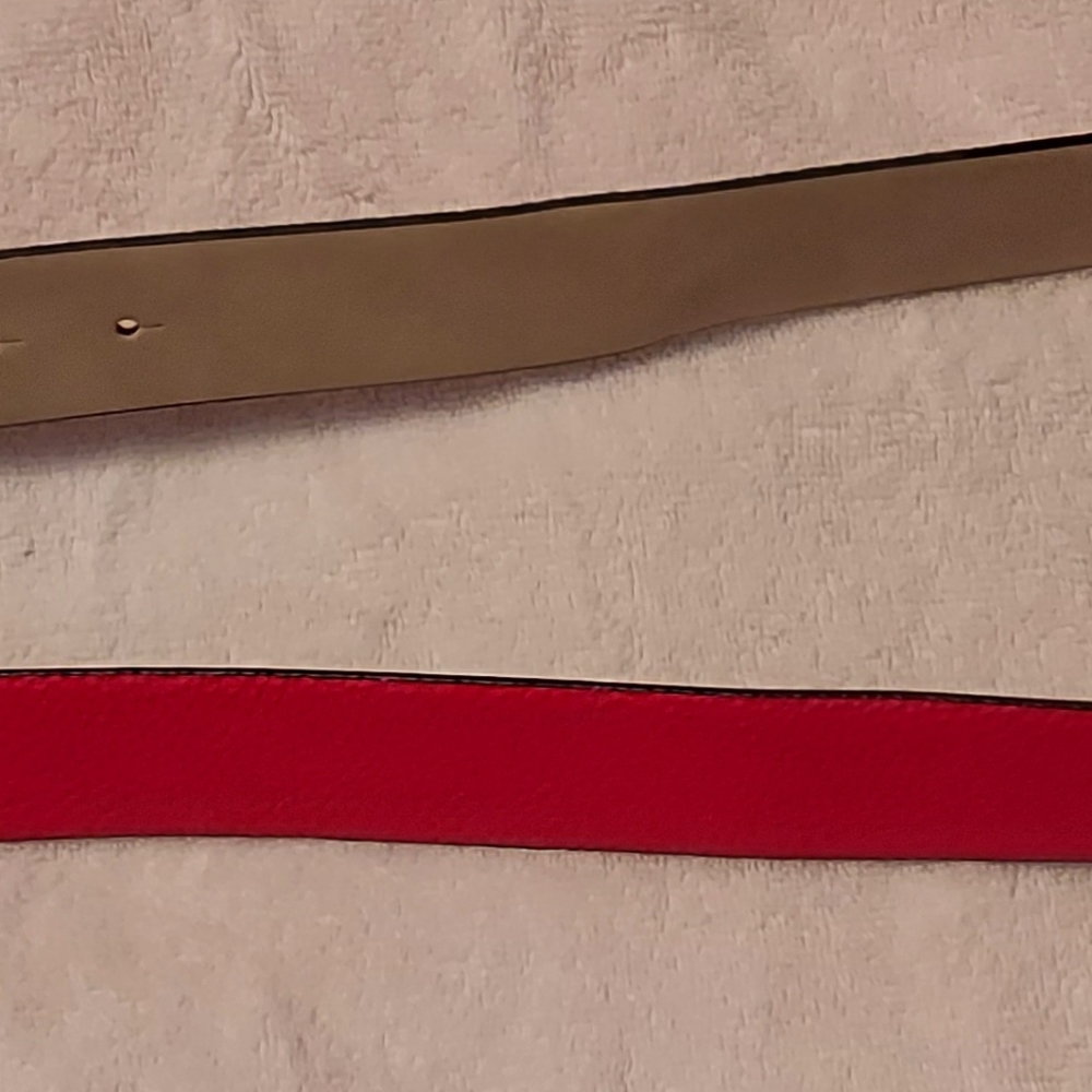 Red leather belt